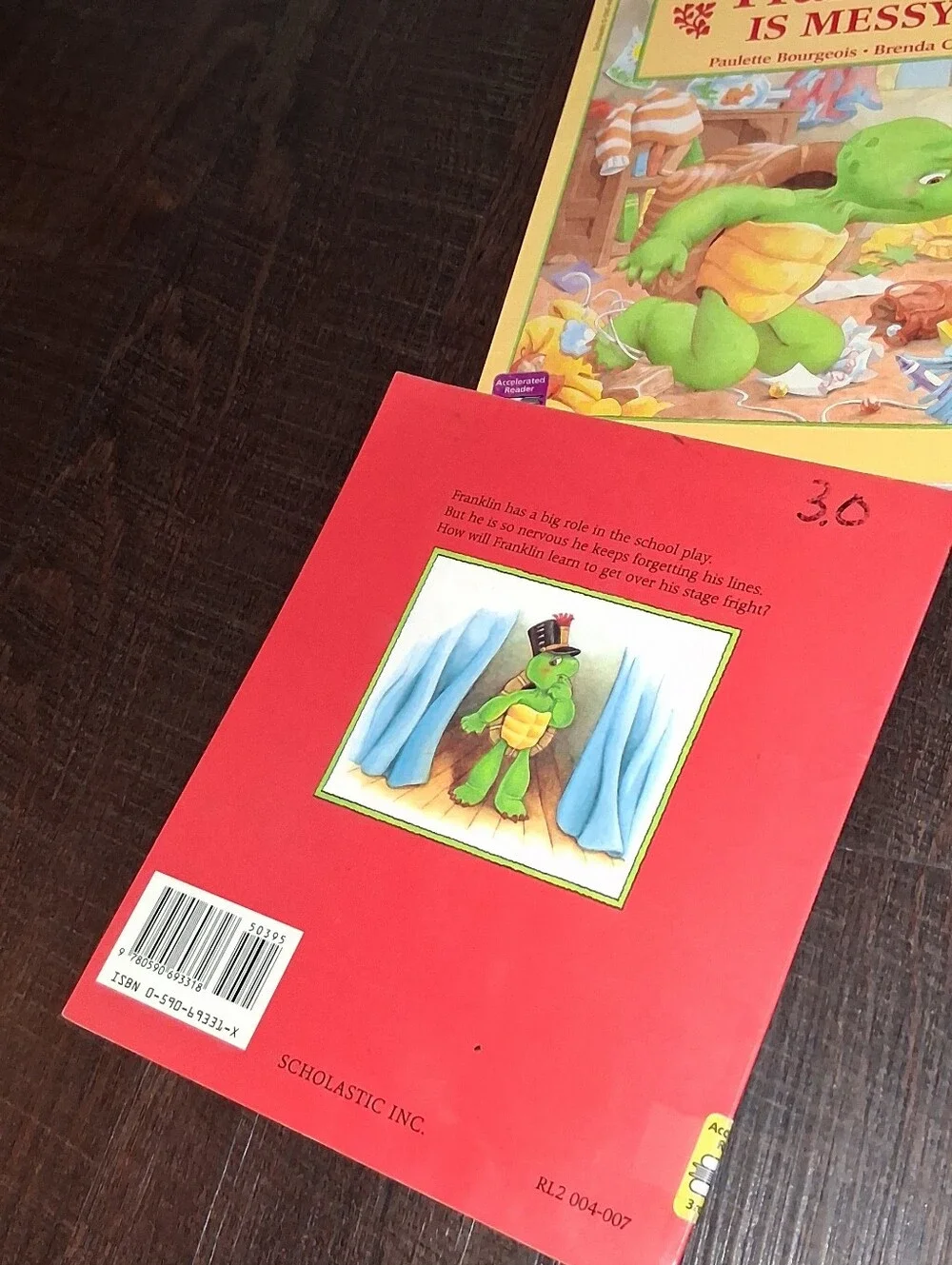 Scholastic Franklin Book Set - Green, Yellow, Blue, Red Covers
